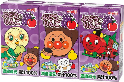 明治 それいけ！アンパンマンの ぶどうとりんご 125ml 紙パック 36本入