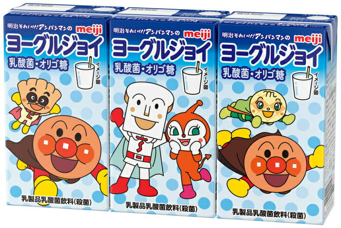 明治 それいけ！アンパンマンのヨーグルジョイ 乳酸菌・オリゴ糖 125ml 紙パック 72本 (36本入×2 まとめ買い) 乳飲料 乳酸菌飲料 ヨーグルト風味 乳酸菌 オリゴ糖