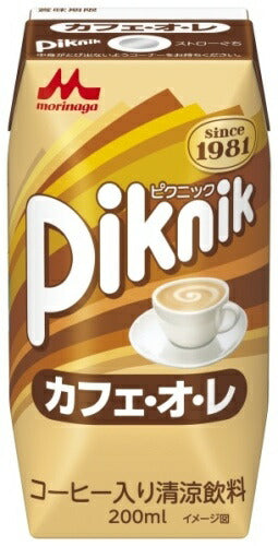 森永乳業 ピクニック カフェ・オ・レ 200ml 紙パック 48本 (24本入×2 まとめ買い)
