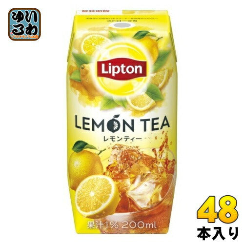 森永乳業 リプトン レモンティー 200ml 紙パック 48本 (24本入×2 まとめ買い) 紅茶 常温保存可能