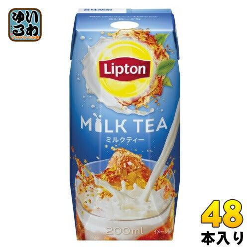 森永乳業 リプトン ミルクティー 200ml 紙パック 48本 (24本入×2 まとめ買い) 紅茶 常温保存可能