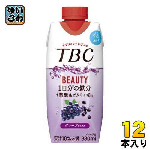 森永乳業 TBC 1日分の鉄分 グレープミックス 330ml 紙パック 12本入