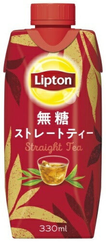 森永乳業 リプトン 無糖 ストレートティー 330ml 紙パック 36本 (12本入×3 まとめ買い)