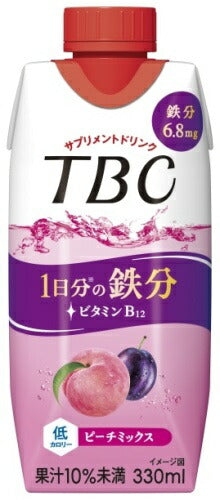森永乳業 TBC 1日分の鉄分 ピーチミックス 330ml 紙パック 36本 (12本入×3 まとめ買い) 鉄分 サプリ ピーチ