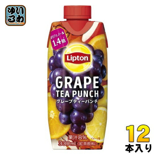 森永乳業 リプトン グレープティーパンチ 330ml 紙パック 12本入 紅茶 フルーツティー