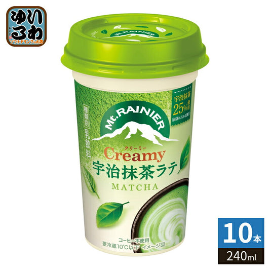 森永乳業 マウントレーニア クリーミー 宇治抹茶ラテ 240ml 10本入 乳飲料 抹茶ラテ Creamy コーヒー不使用
