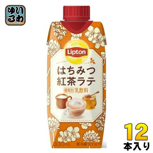 森永乳業 リプトン はちみつ紅茶ラテ 330ml  紙パック 12本入 乳飲料 脂肪ゼロ 脂肪０ 期間限定