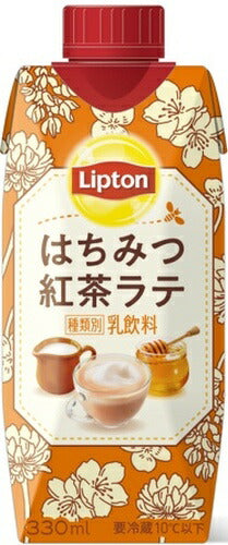 森永乳業 リプトン はちみつ紅茶ラテ 330ml  紙パック 12本入 乳飲料 脂肪ゼロ 脂肪０ 期間限定