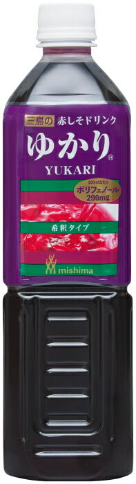 三島食品 赤しそドリンク ゆかり 希釈用 840ml ペットボトル 6本入 しそジュース 赤しそ飲料 ポリフェノール