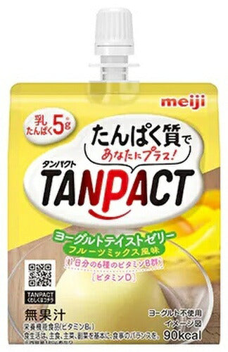 明治 タンパクト TANPACT ヨーグルトテイストゼリー フルーツミックス風味 180g パウチ 36個入