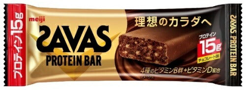 明治 ザバス プロテインバー チョコレート味 36本 (12本入×3 まとめ買い) 手軽 小腹 バータイプ