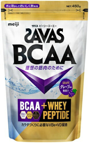 明治 ザバス BCAAパウダー グレープ風味 450g 2袋 (1袋入×2 まとめ買い) プロテイン SAVAS 粉末