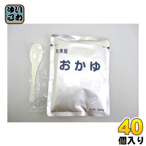 丸美屋 備蓄用 おかゆ（スプーン付き） 280g 40個 (20個入×2 まとめ買い) 〔長期保存 非常食 防災 レトルト 保存食 粥〕