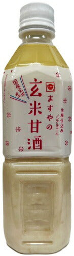 ますやみそ ますやの玄米甘酒 500ml ペットボトル 24本 (12本入×2 まとめ買い) あまざけ 飲む点滴 ストレート ノンアルコール