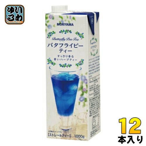 守山乳業 MORIYAMA バタフライピーティー 1000g 紙パック 12本 (6本入×2 まとめ買い)