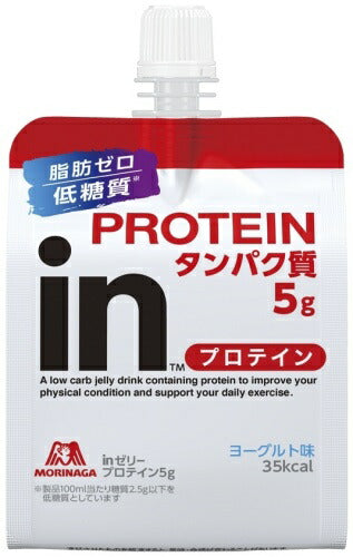 森永製菓 inゼリー プロテイン5g 180g 72個入 (36個入×2 まとめ買い) ゼリー飲料 ヨーグルト味 インゼリー