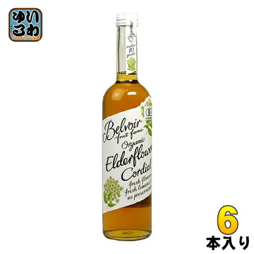 ユウキ食品 有機コーディアル エルダーフラワー (希釈タイプ) 500ml 瓶 6本入 〔コーディアル〕