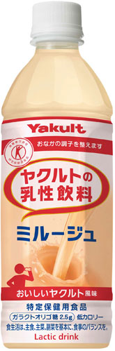 ヤクルト ヤクルトの乳性飲料 ミルージュ 500ml ペットボトル 24本入 〔トクホ 乳性飲料〕