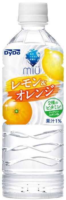 ダイドー miu ミウ レモン＆オレンジ 550ml ペットボトル 24本入 熱中症対策 フレーバーウォーター 〔熱中症対策 フレーバーウォーター〕