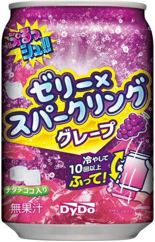 ダイドー ぷるっシュ!! ゼリー×スパークリング グレープ 280g 缶 48本 (24本入×2 まとめ買い) ゼリー飲料 grape 振って飲む