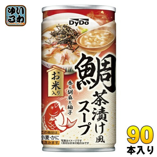 ダイドー 鯛茶漬け風スープ 185g 缶 90本 (30本入×3 まとめ買い) 缶スープ お米入り お茶漬け