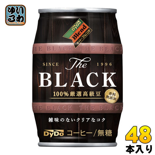 ダイドーブレンド ザ・ブラック 185g 缶 48本 (24本入×2 まとめ買い) 〔コーヒー〕