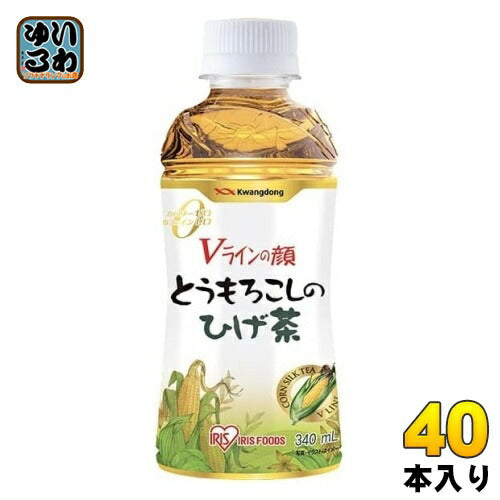 アイリスオーヤマ とうもろこしのひげ茶 340ml ペットボトル 40本 (20本入×2 まとめ買い) 茶飲料 お茶 ゼロカロリー ゼロシュガー ゼロカフェイン 〔お茶〕