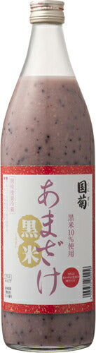 篠崎 国菊 黒米あまざけ 985g 瓶 12本 (6本入×2 まとめ買い) 〔甘酒 黒米 ストレート ポリフェノール アントシアニン〕