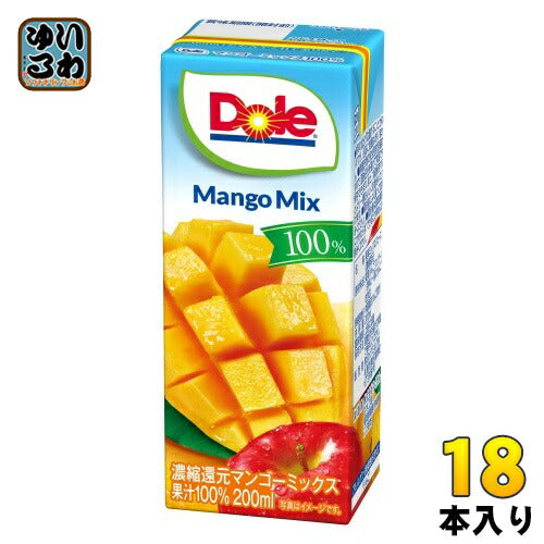雪印メグミルク Doleマンゴーミックス100% 200ml 紙パック 18本