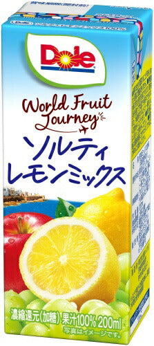 雪印メグミルク Dole World Fruit Journeyソルティレモンミックス100% 200ml 紙パック 36本 (18本入×2 まとめ買い)