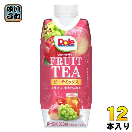 雪印メグミルク Dole フルーツ ティー ピーチミックス 330ml 紙パック 12本入 果汁飲料 紅茶 ミックスジュース FRUIT TEA