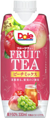 雪印メグミルク Dole フルーツ ティー ピーチミックス 330ml 紙パック 12本入 果汁飲料 紅茶 ミックスジュース FRUIT TEA