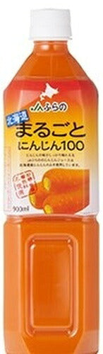 JAふらの 北海道まるごとにんじん100 900ml ペットボトル 24本 (12本入×2 まとめ買い) 野菜ジュース 人参