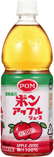 えひめ飲料 POM アップルジュース 800ml ペットボトル 12本入(6本入×2まとめ買い) 〔果汁飲料〕