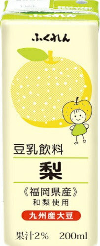 ふくれん 豆乳飲料梨 200ml 紙パック 24本入 イソフラボン