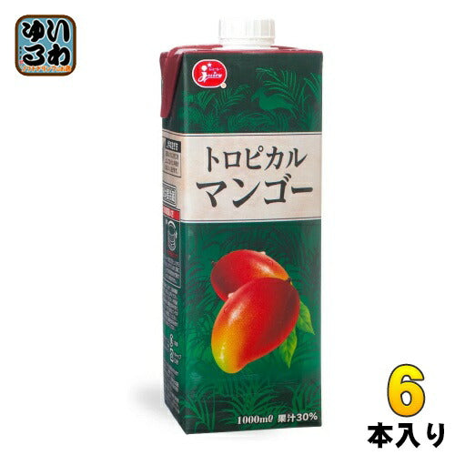 ジューシー トロピカルマンゴー 1000ml 紙パック 6本入 果汁飲料 マンゴージュース 大容量 〔果汁飲料〕
