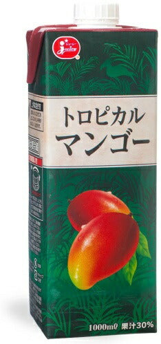 ジューシー トロピカルマンゴー 1000ml 紙パック 24本 (6本入×4 まとめ買い) 果汁飲料 マンゴージュース 大容量 〔果汁飲料〕
