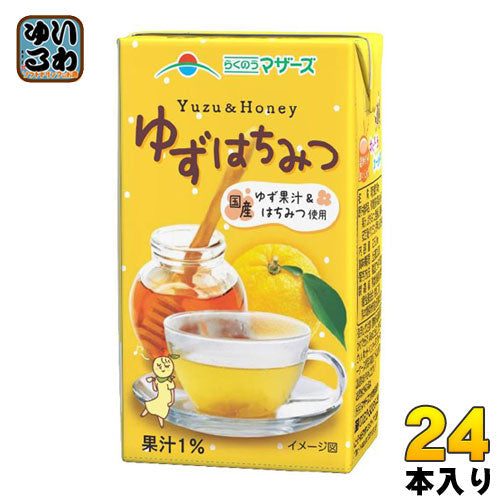 らくのうマザーズ ゆずはちみつ 250ml 紙パック 24本入
