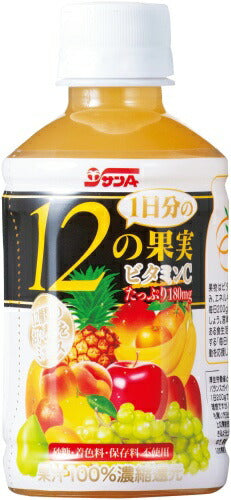 サンA 1日分の12の果実 240ml ペットボトル 48本 (24本入×2 まとめ買い) 果汁飲料