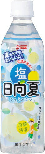 サンA 塩日向夏 490ml ペットボトル 48本 (24本入×2 まとめ買い) 熱中症対策 果汁飲料 期間限定 冷凍可能