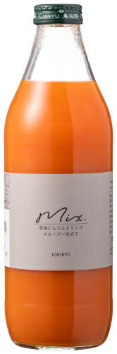 いち粒 雪国生まれのおいしい人参ミックスジュース 1000ml 瓶 6本入 野菜ジュース