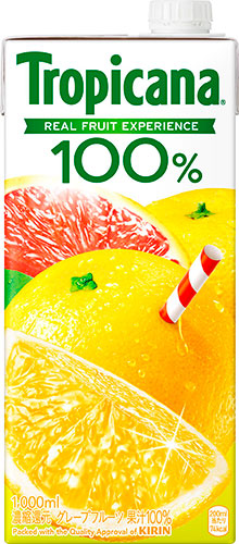 キリン トロピカーナ100% グレープフルーツ 1L 紙パック 6本入 果汁飲料 果汁100% 〔果汁飲料〕