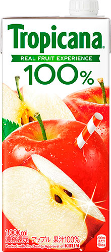 キリン トロピカーナ100% アップル 1L 紙パック 6本入 果汁飲料 果汁100% 〔果汁飲料〕