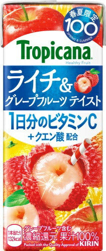 キリン トロピカーナ ライチ&グレープフルーツテイスト 250ml 紙パック 72本 (24本入×3 まとめ買い)