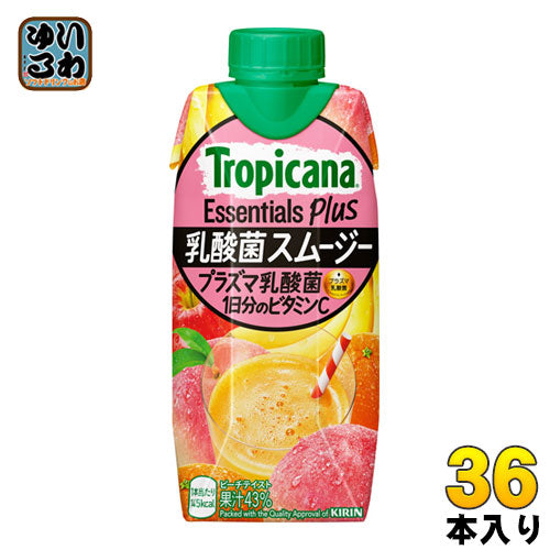 キリン トロピカーナ エッセンシャルズ プラス 乳酸菌 スムージー 330ml 紙パック 36本 (12本入×3 まとめ買い)