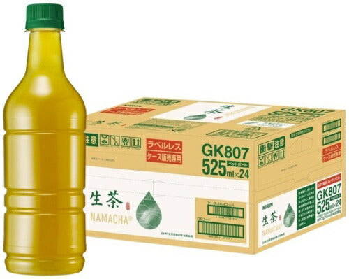 キリン 生茶 ラベルレス 525ml ペットボトル 24本入 緑茶 お茶 ケース販売品