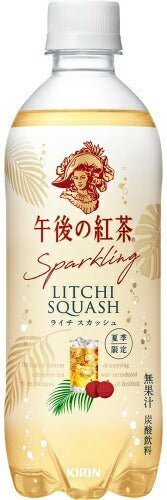 キリン 午後の紅茶 スパークリング ライチスカッシュ 500ml ペットボトル 48本 (24本入×2 まとめ買い) 炭酸飲料 Sparkling 午後ティー 夏季限定 自販機投入可能
