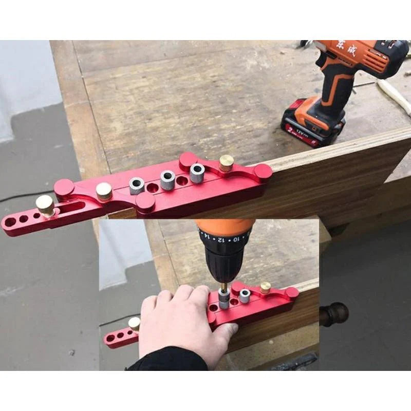 ドリル ガイド 穴あけ 木工用 ダボ穴治具 垂直 木工用セルフセンタリング 掘削 ドリルロケータ アルミ合金 高硬度 高強度 耐摩耗性と耐久性に優れています