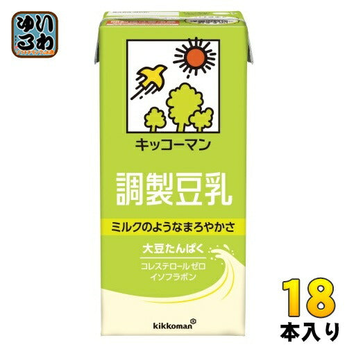 キッコーマン 調製豆乳 1L 紙パック 18本 (6本入×3 まとめ買い) 豆乳 調整 イソフラボン