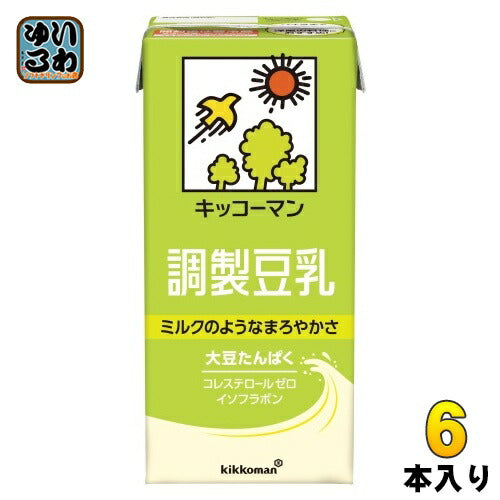 キッコーマン 調製豆乳 1L 紙パック 6本入 豆乳 調整 イソフラボン